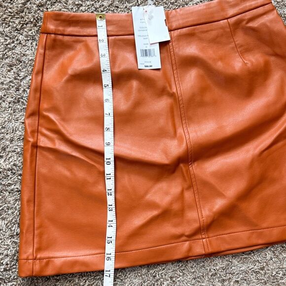NWT French Connection Faux Leather Crolender Pu Mini Skirt - Picture 4 of 7